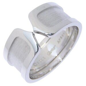 CARTIER C2 Ring K18 white gold #10.9(US Size) 13.8g mens